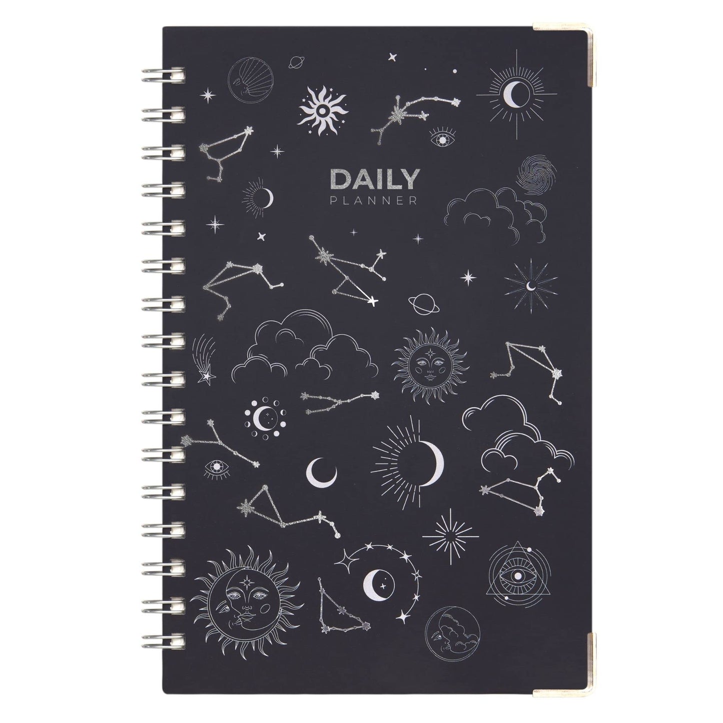 Doodle A5 Zodiac Daily Planner - 192 Coloured Pages, Themed Around Daily Planning, Metal Corners, 80 Gsm Acid Free Recyclable Pa