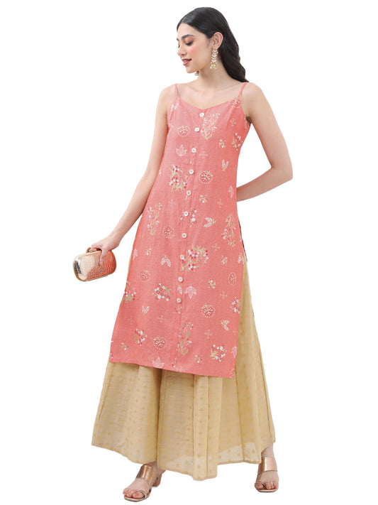 KETCH Women's Polyester Blend Solid Regular Kurta