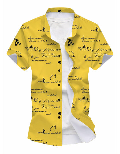 Kadiyu Half Sleeve Casual Printed Shirts For Men Regular Fit Printed Spread Collar Casual Shirt Lycra Fabric With Combo Shirt (P