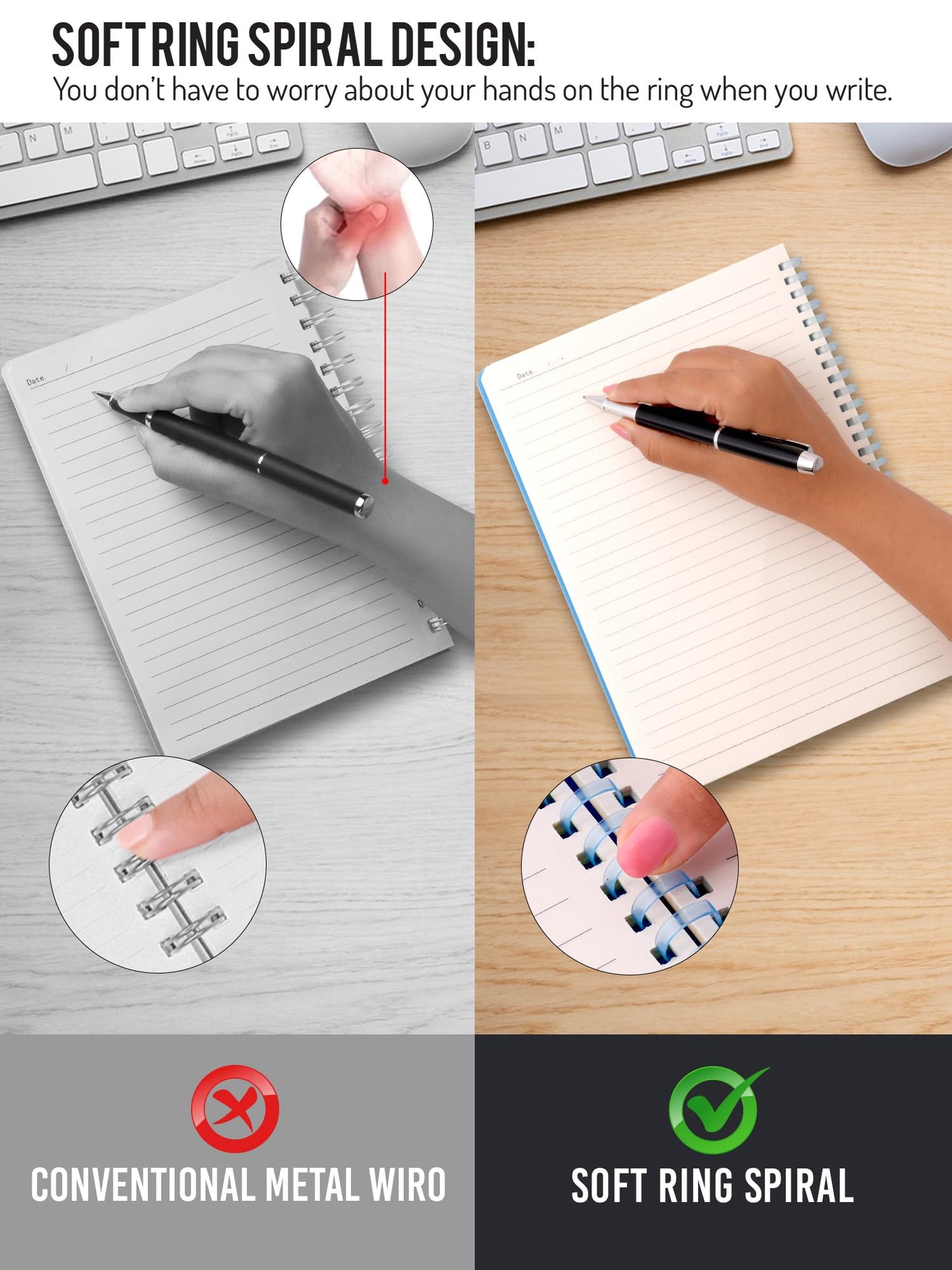 Doodle B5 Ruled Spiral Notebook | 160 Pages, 80 Gsm | Soft Wiro Binding For Smooth Writing | Ideal For School, College & Office