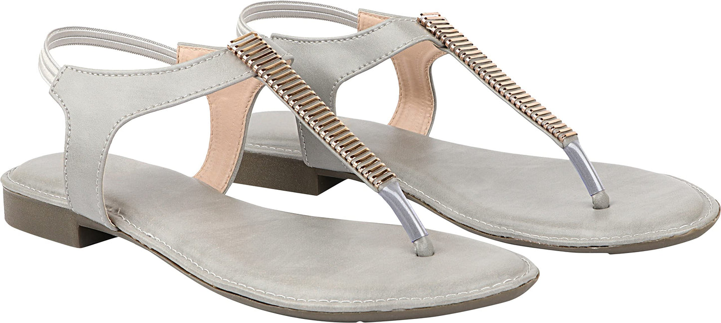 Shoetopia Girls Grey Stylish Trending Flats