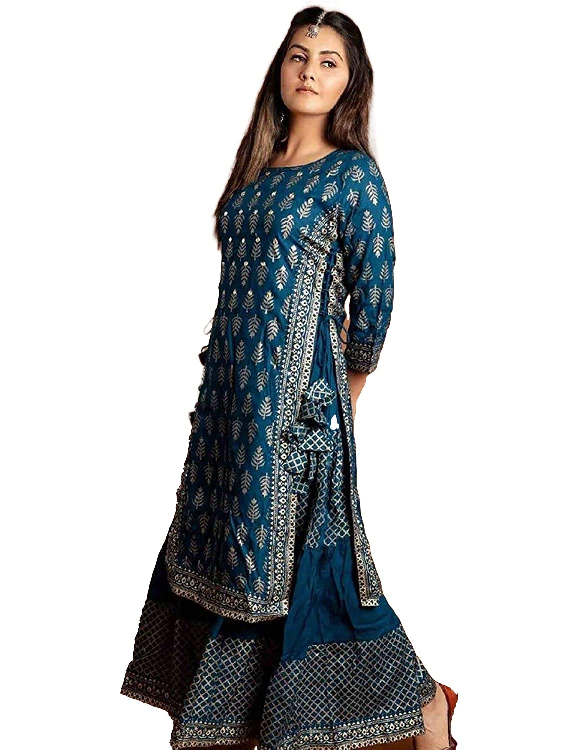 ANNI DESIGNER Women's Rayon Regular Kurta with Palazzo