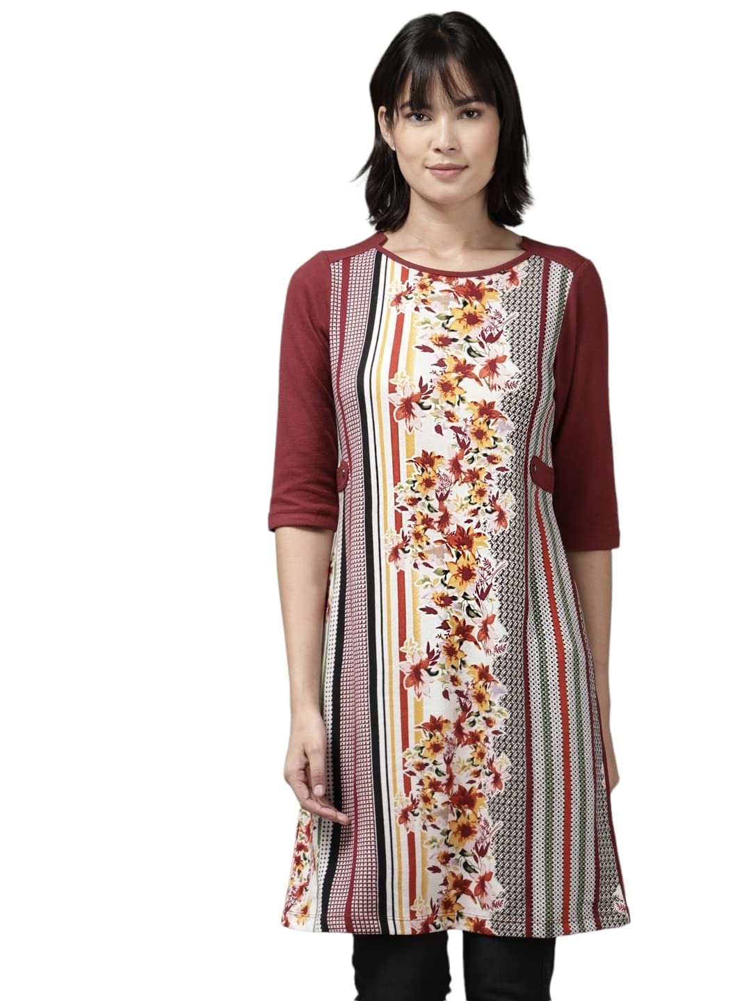 Aarika Women's Regular Fit Shirt (TP-WL-W-M-12157_Maroon S)