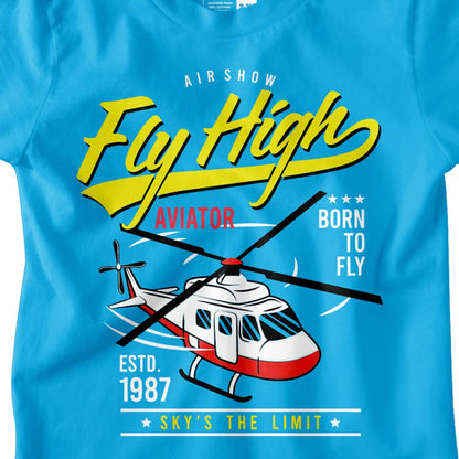 Bon Organik Boys Regular Fit T-Shirt (BON12168_Turquoise Blue