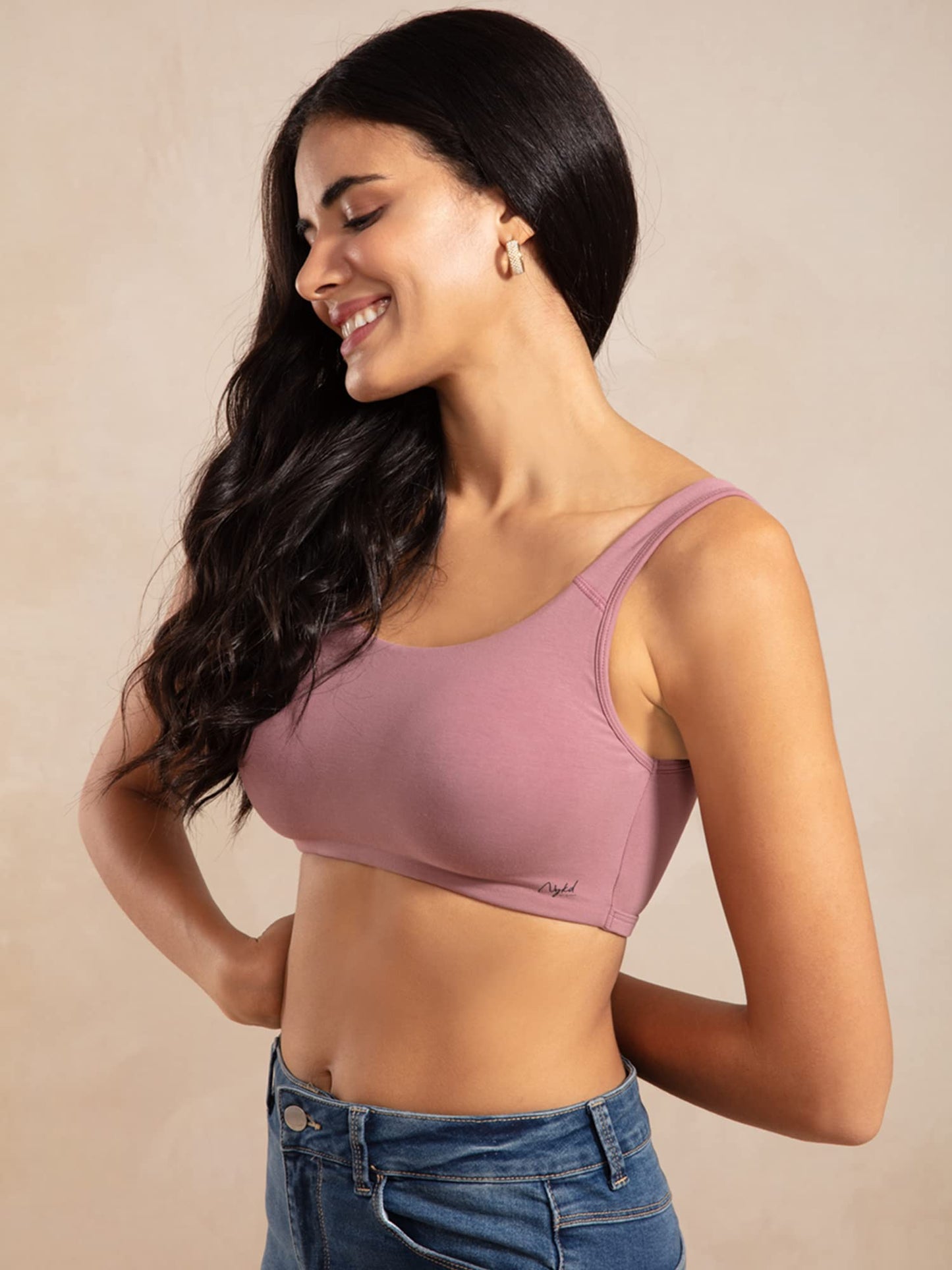 NYKD Soft Cup Easy Peasy Slip On Everyday Bra for Women, Wireless, Full Coverage, Support Shaper, Non Padded Sports Bra Bra, NYB
