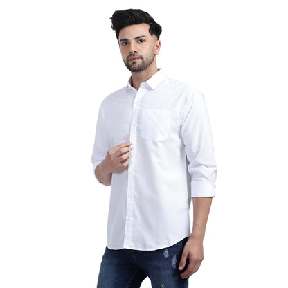 Tee Projekt Premium Plain Cotton Shirt for Men | Cotton Shirt | Casual Shirt | Solid Shirt | Full Sleeves | Formal Shirt (SFA-ST