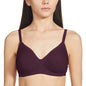 Enamor A042 Side Support Shaper Stretch Cotton Everyday Bra - Non-Padded, Wire-Free & High Coverage Purple