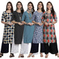 Pinkmint WomenS Crepe Kurti For WomenS Ethnic Printed Kurti For WomenS (Pack Of 5)
