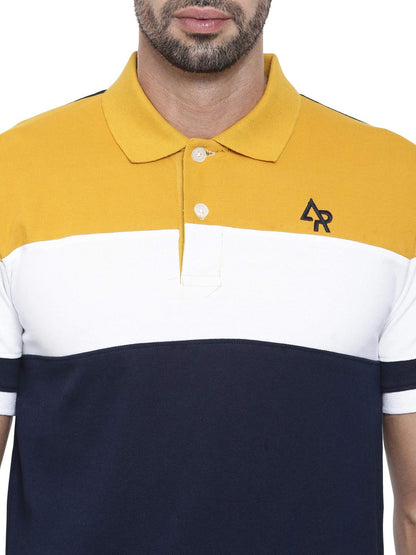 ADRO Branded Polo T-Shirts for Men (Yellow)