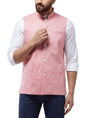 SOJANYA (Since 1958 Men's Cotton Linen Blend Coral Waist Coat, Size: 38