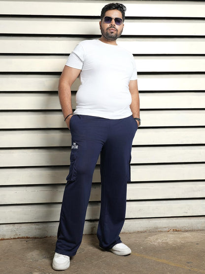 High Star Men Plus Size Regular Fit Stretchable Joggers Trackpants 3 Blue