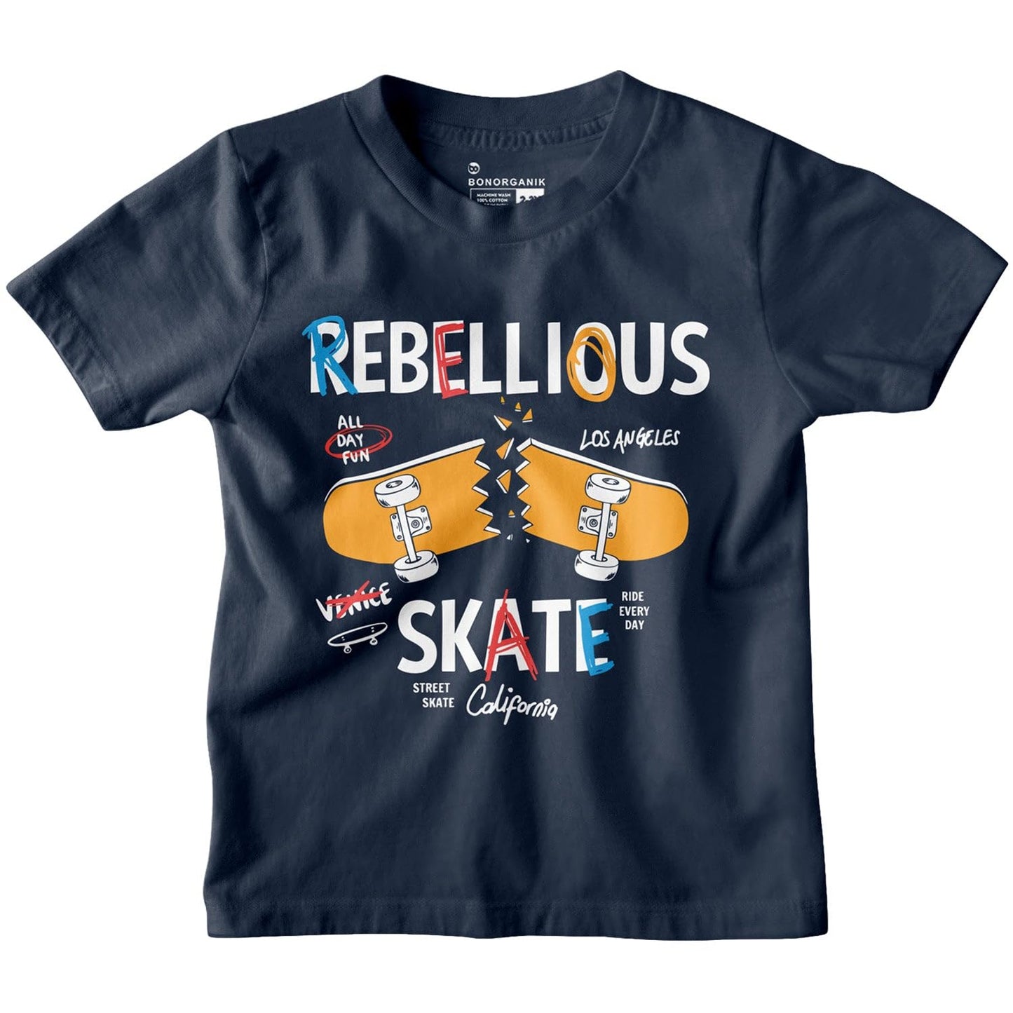 Bon Organik Boys Regular Fit T-Shirt (BON15060_Multi