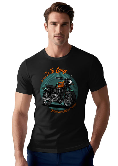Peppyzone Mens Regular Fit T-Shirt (PZ-RT-Biker 1-5_Black2