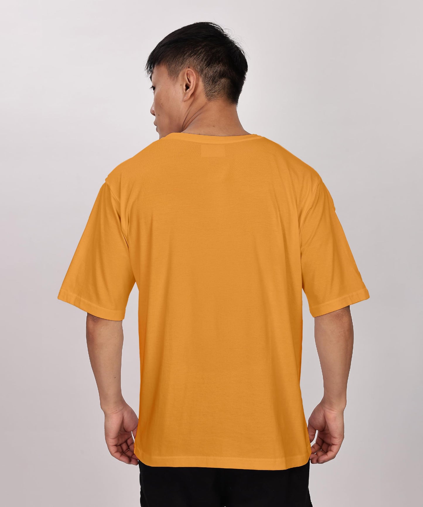 SHODOX Mens 100% Cotton Relaxed Fit Half Sleeve Tshirt for Men Drop Shoulder Front and Back Solid Round Neck T-Shirts (Pack of 1