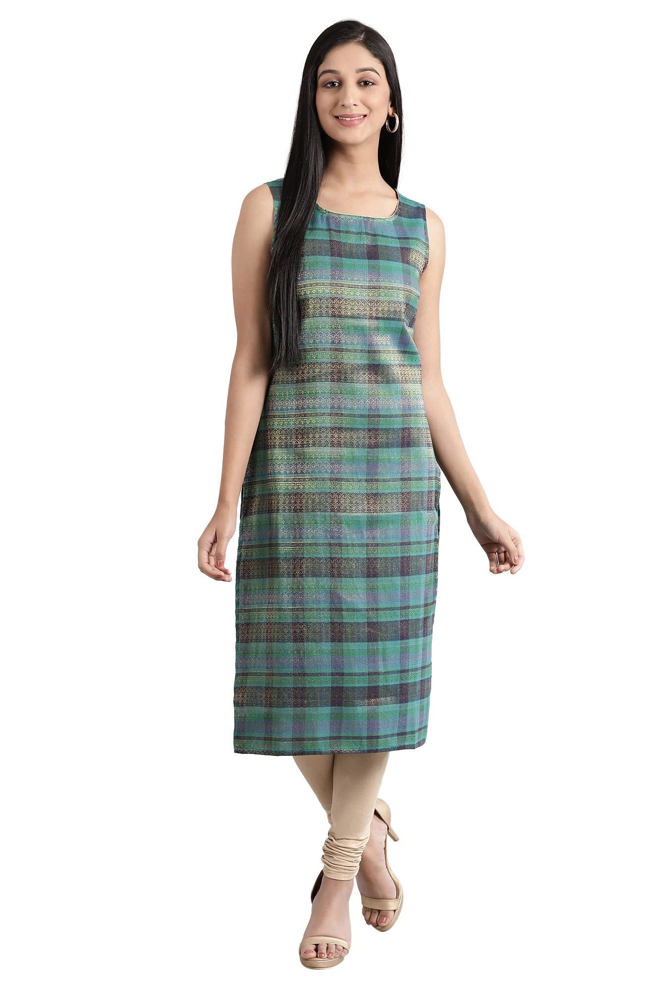 Aurelia Women's Cotton Blend Straight Kurta