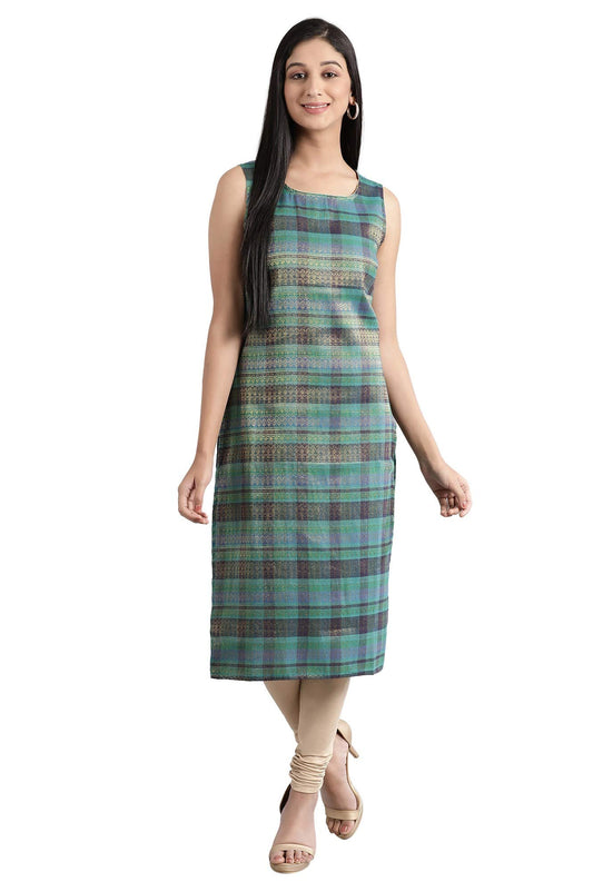 Aurelia Women's Cotton Blend Straight Kurta