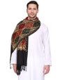 Weavers Villa Mens Matka Embroided Cashmilon Gents Shawls, Stoles, Muffler for Men, 70cm x 200cm