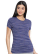 Lyra Pure Cotton Round Neck Space Dyeing T-Shirt For Women