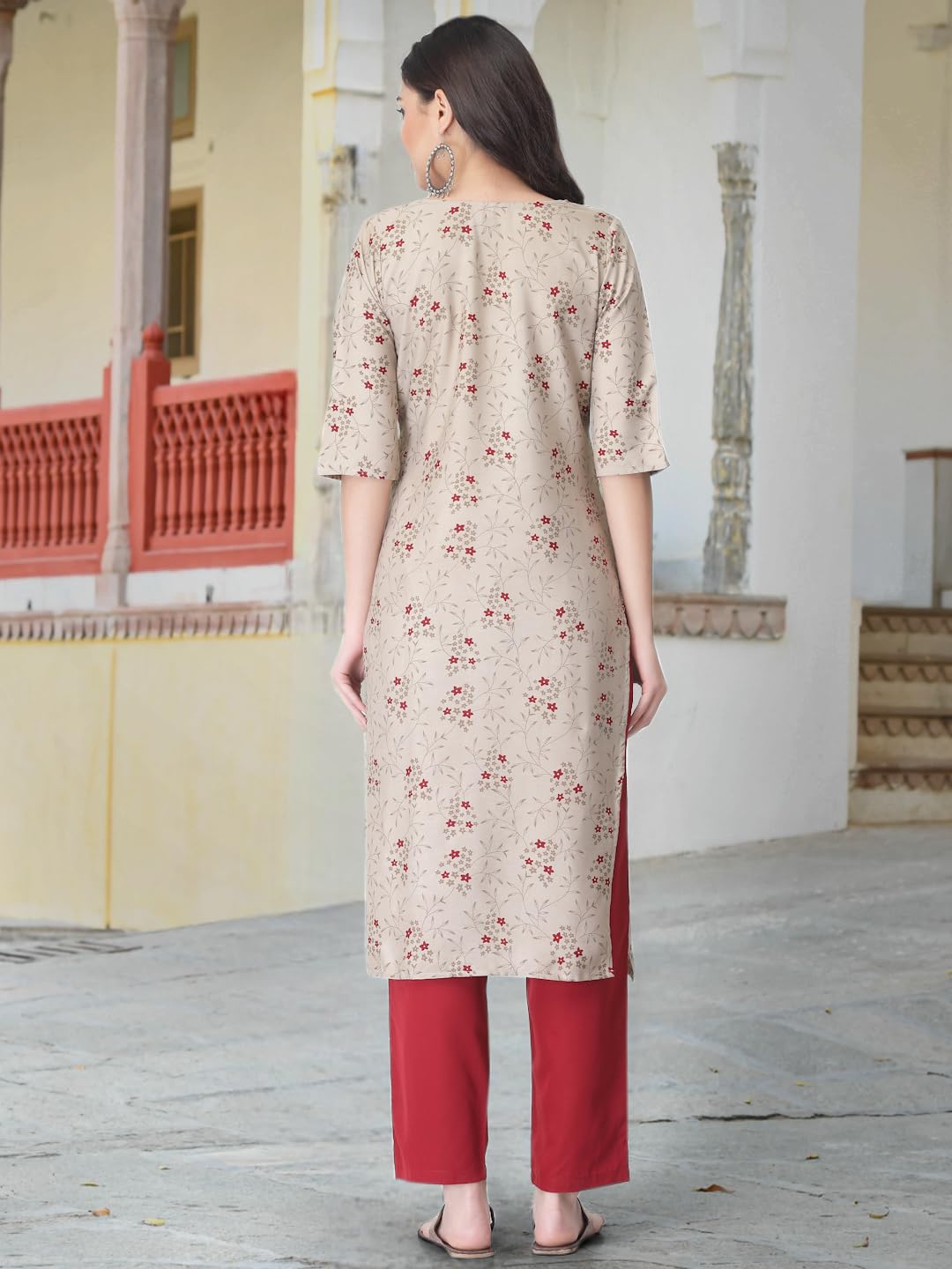 Tee Projekt Digital Printed Crepe Kurta Set For Women Ll Printed Kurti & Pant Set Ll Combo Kurta Set Ll (Pack Of 2)