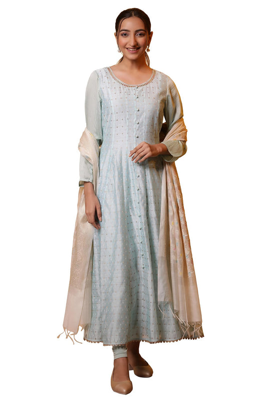 Aurelia WomenS Rayon Kurta Set (24Fed10603_Blue