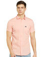 The Indian Garage Co Men Pink Placement Printed Slim Fit Cotton Casual Shirt