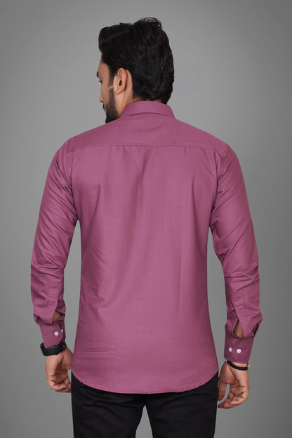 Besix Full Sleeve Purple Formal Shirt For Men Cotton Regular Fit Casual - Pure Premium Branded Shirts For Men Formal Stylish Sli