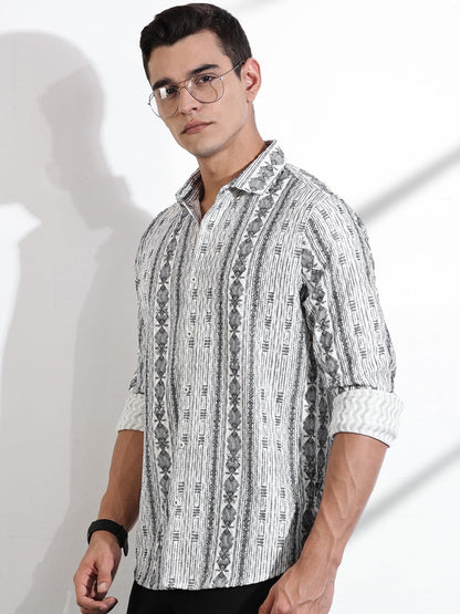 Thomas Scott Men Cutaway Collar Slim Fit Casual Shirt(TS1666_Grey)