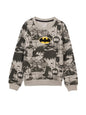 The Souled Store Official Batman : Comics Boys Long Sleeves Round Neck Color Blocked Regular Fit Cotton Sweatshirts Grey