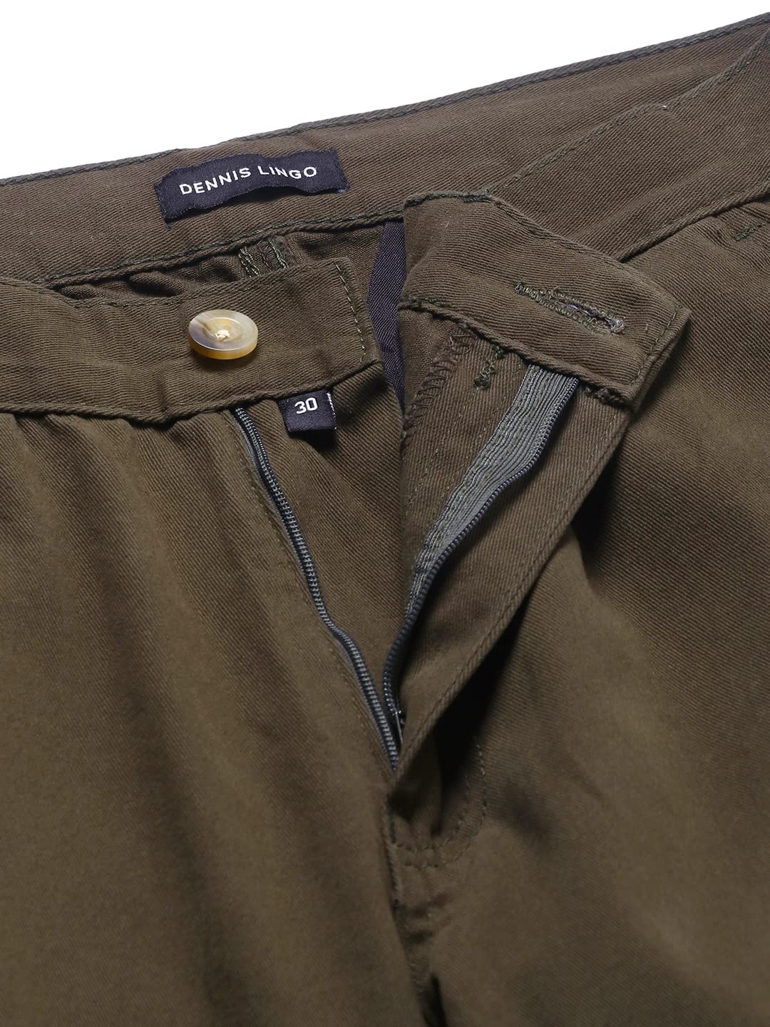 Dennis Lingo Slim Fit Dark Olive Solid Cargo Jogger for Men