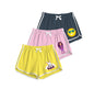 Kyda Kids Girls 100% Cotton Printed Regular Fit Shorts - Multicolor (Pack Of 3)