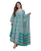 KLOSIA Women Floral Printed Kurta and Pant Set With Dupatta (Large)