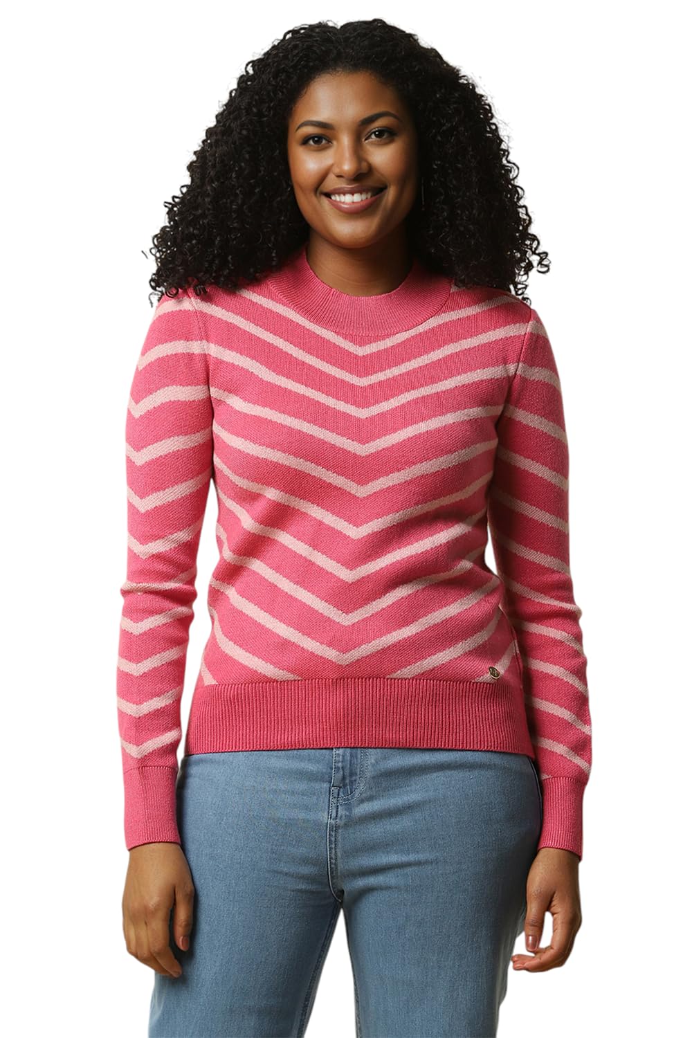 Allen Solly Women Printed Casual Round Neck Sweater
