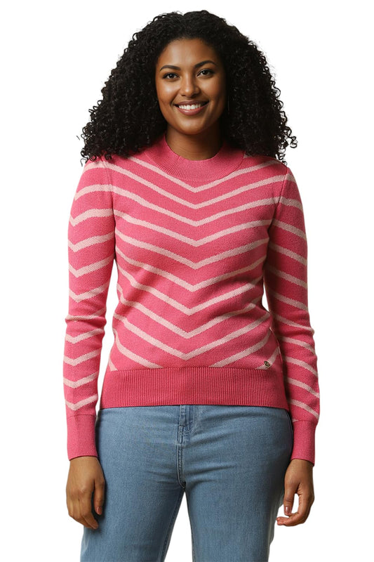 Allen Solly Women Printed Casual Round Neck Sweater