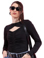 Ketch WomenS Regular Fit Tops (Khtp000231_Black