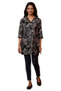 Black Floral Printed Kurti (Size: XL)-23AUA30402-507446