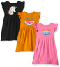 T2F Girls Cotton Printed Regular Fit Casual Dress