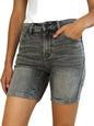 Judy Blue Full Size High Waist Washed Denim Shorts