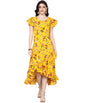 Oomph! Dress For Women Stylish| Summer Vacation Style |Floral Print Wrap Maxi |Lightweight Flared Maxi Dress For Casual & Holida