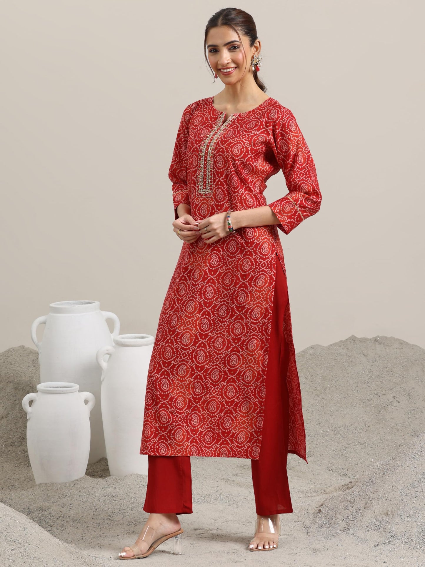 Libas WomenS Viscose Rayon Kurta Set (400269I