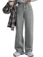 Noble Monk Women Denim Wide Leg Premium Charcoal Jeans For Women |Baggy Fit Jeans For Women |Bell Bottom Jeans For Women