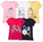 T2F Girls Cotton Regular Fit T-Shirt(Pack of 5)