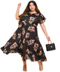 Oomph! WomenS Western & Fusion Wear Crepe A-Line Maxi Dress - Black
