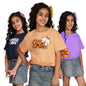 Kyda Kids 100% Cotton Crop Top For Girls - Printed Short Sleeve Stylish Tshirt, Regular Fit Tops For Girl - Pack Of 3