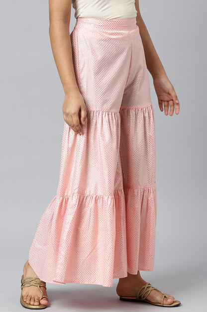 Aurelia Pink Polka Dot Sharara Ethnic Bottomwear