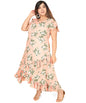 Oomph! WomenS Western & Fusion Wear Crepe Wrap Maxi Dress - Orange