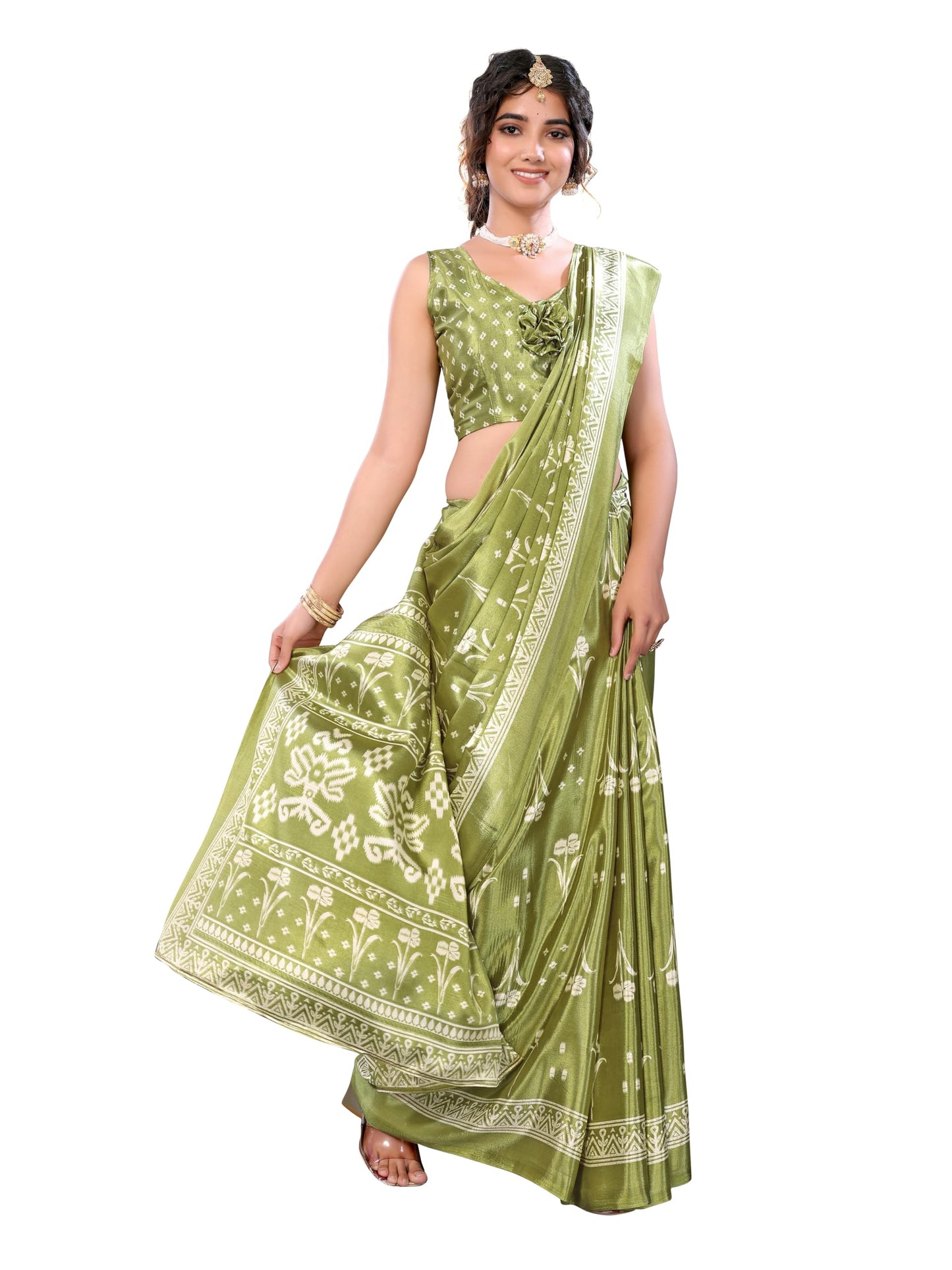 Yashika Womens Woven Latest Tussar Silk Saree with Lace and Blouse Material (AZ-YS-P2-RIZWANA-Parent_Pista)