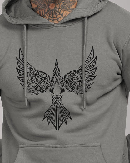 ADRO Hoodies for Men | Printed Hoodie for Men | Cotton Hoodie | Mens Hoodies | Sweatshirt for Men | Hooded Hoodie|H24-BIRD-SG-XL