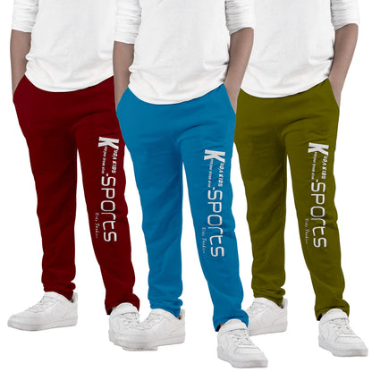 Kyda Kids BoyS Regular Fit Track Pants - (Pack Of 3)
