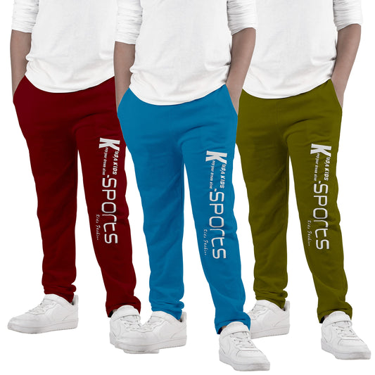 Kyda Kids BoyS Regular Fit Track Pants - (Pack Of 3)