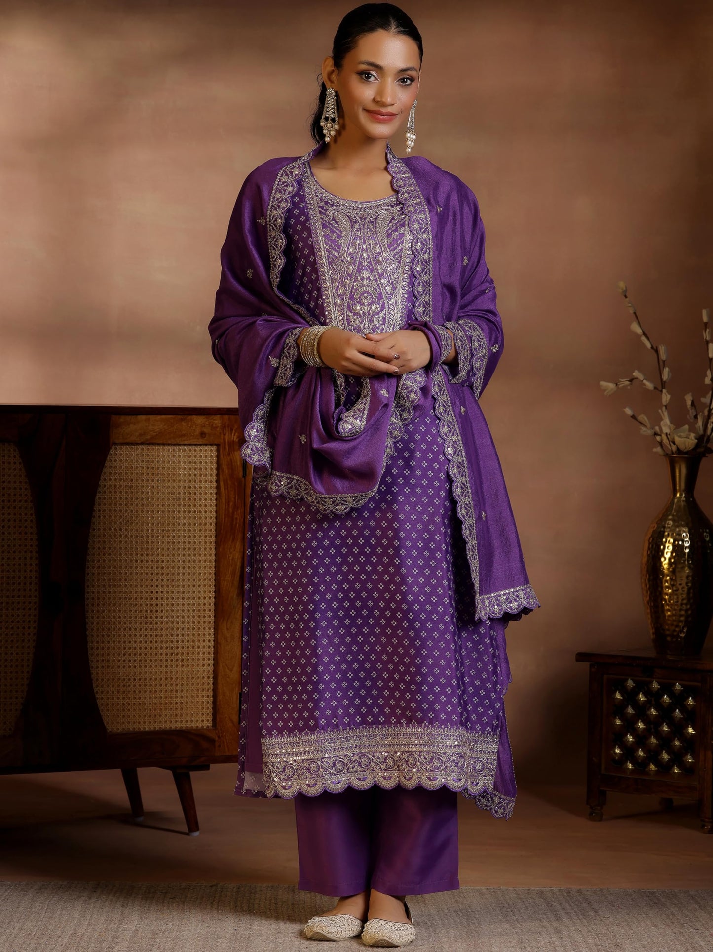 Libas WomenS Silk Blend Kurta Set (27687